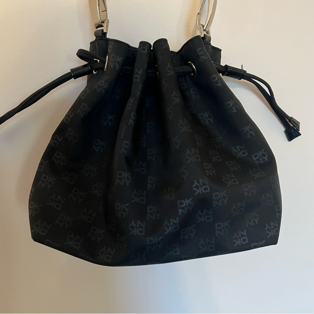 DKNY Drawstring Nylon Handbag